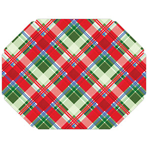 Christmas Plaid Posh Die-Cut Placemat