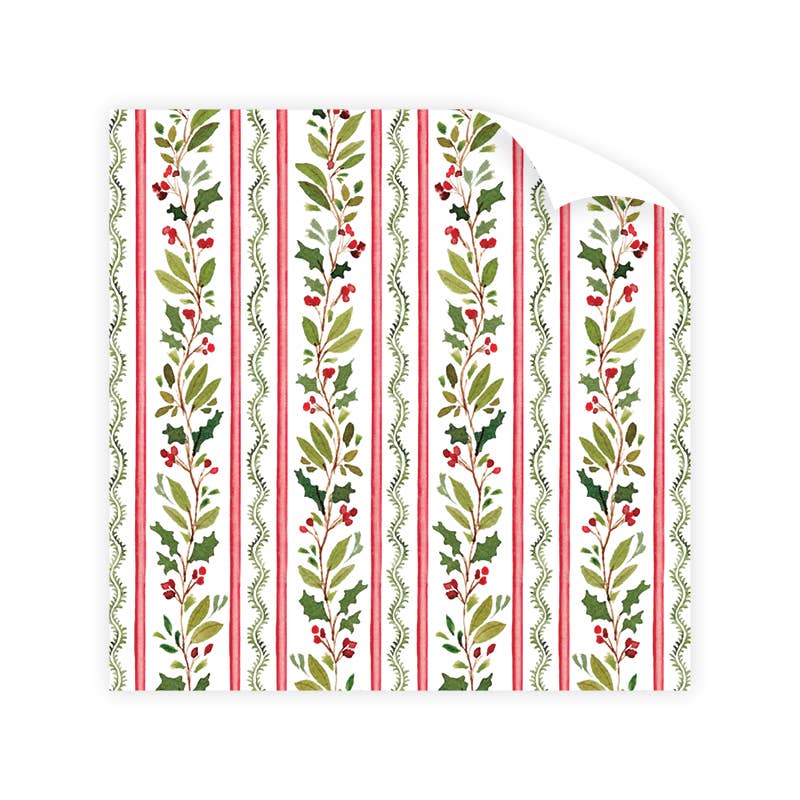 Holly Vine Wrapping Paper Roll