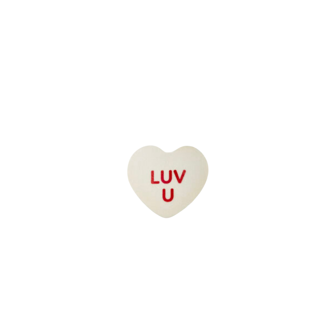 Flocked Conversation Heart- Large