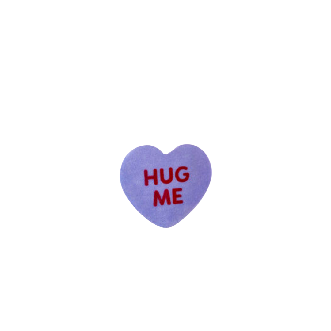 Flocked Conversation Heart- Large