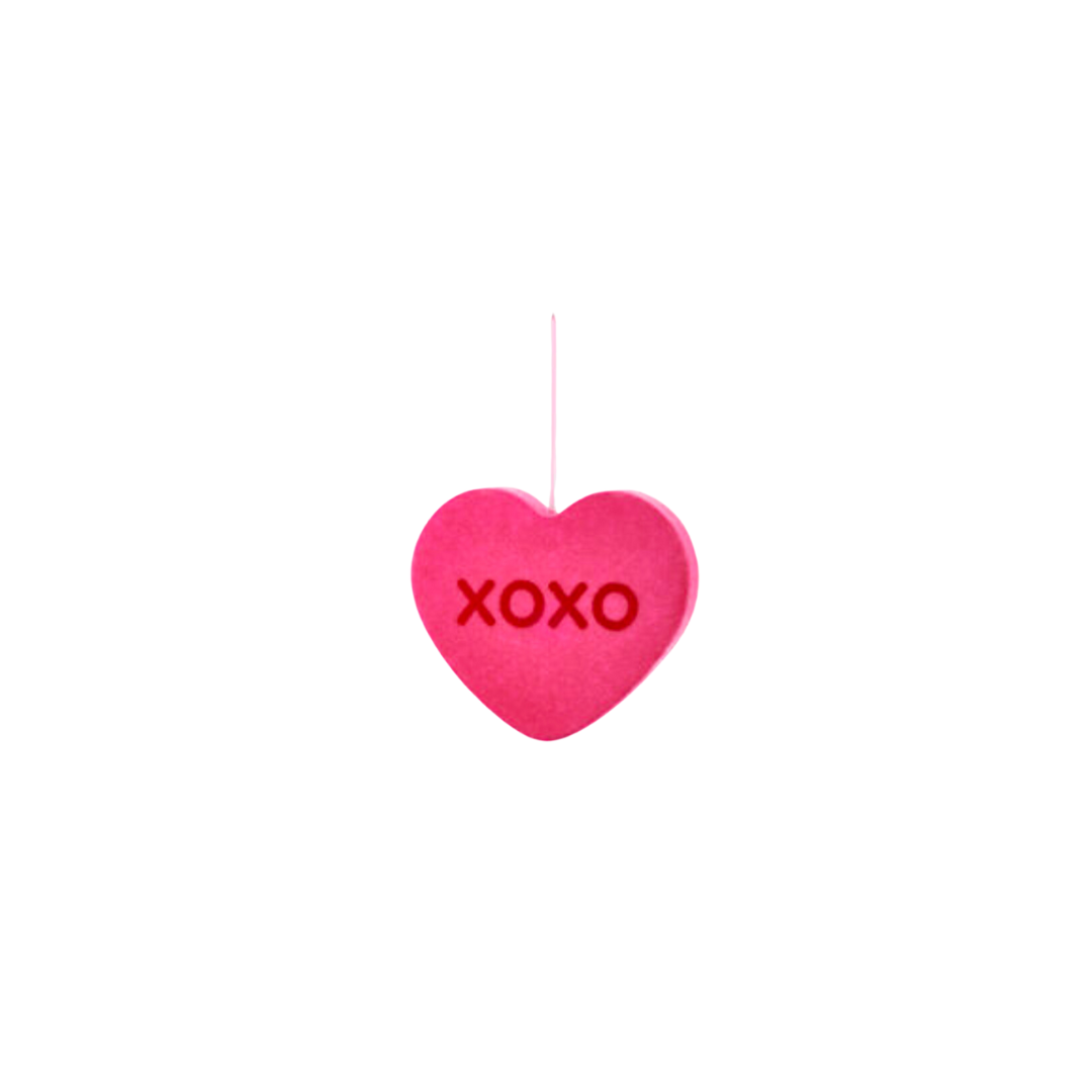 Flocked Conversation Heart- Large