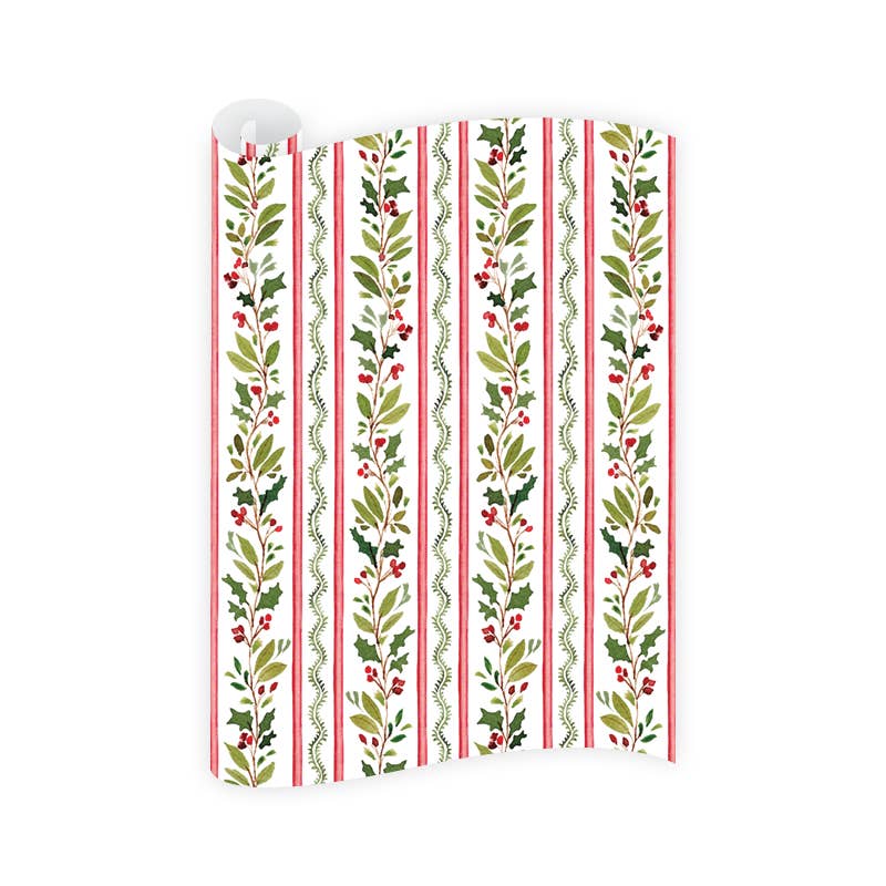 Holly Vine Wrapping Paper Roll