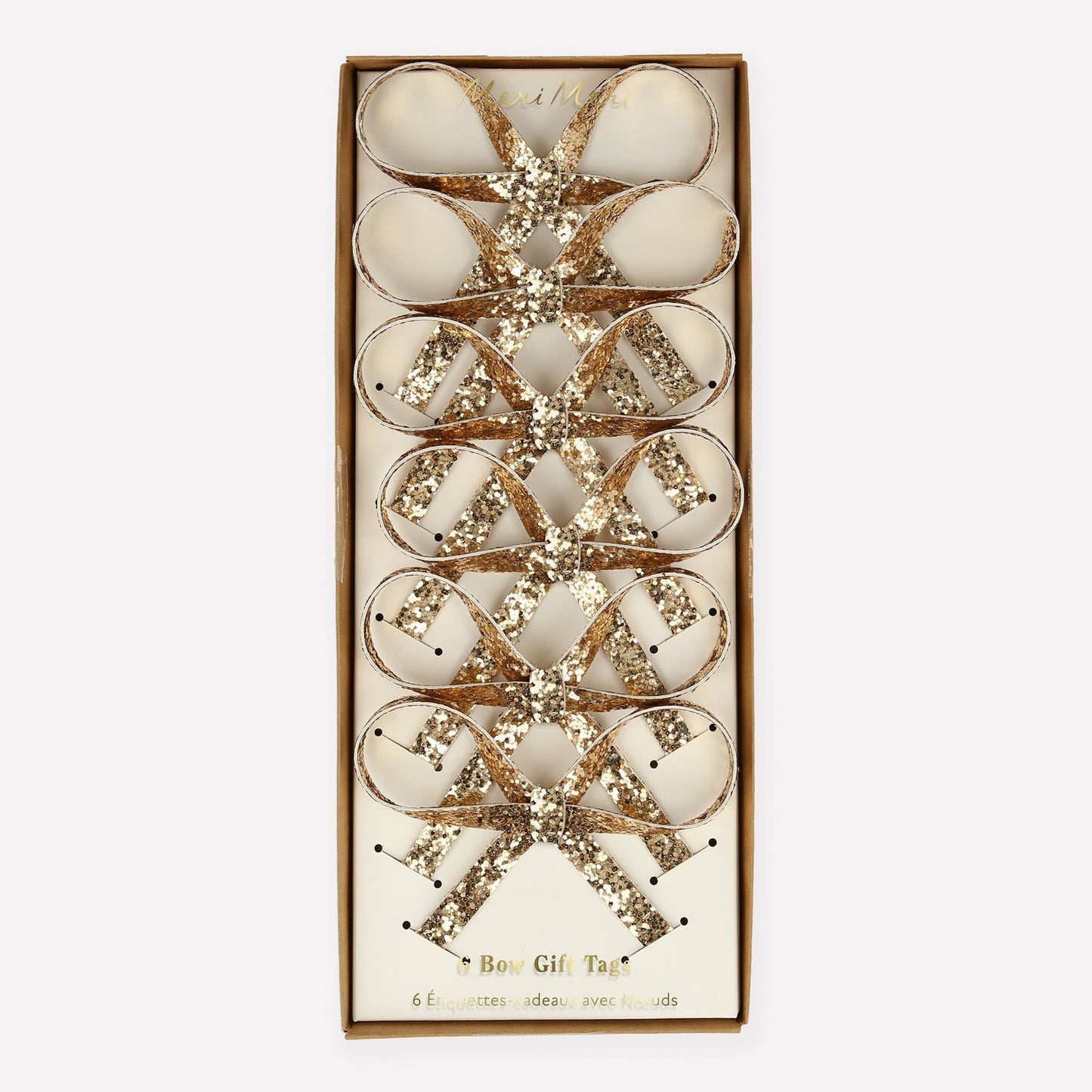 Glitter Bow Gift Tag Set - Mistletoe Market