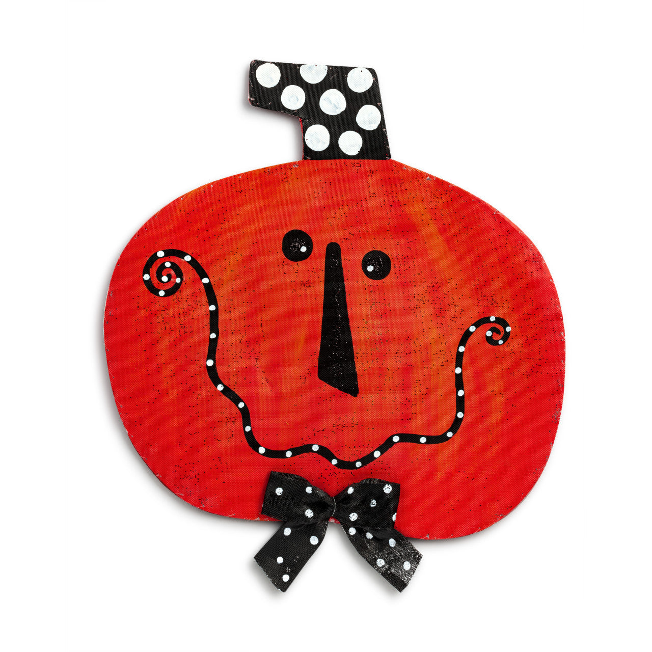 Pumpkin with Bow Door Hanger