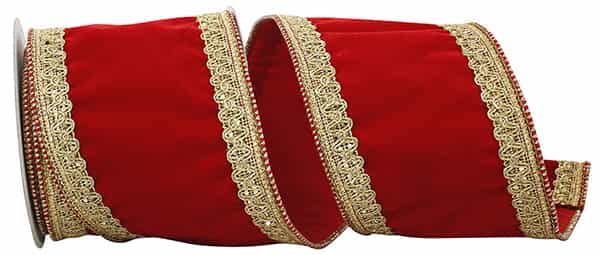 Red Velvet Royalty Trim Ribbon