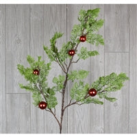43.5" Iced Cypress Ball Spray- Red