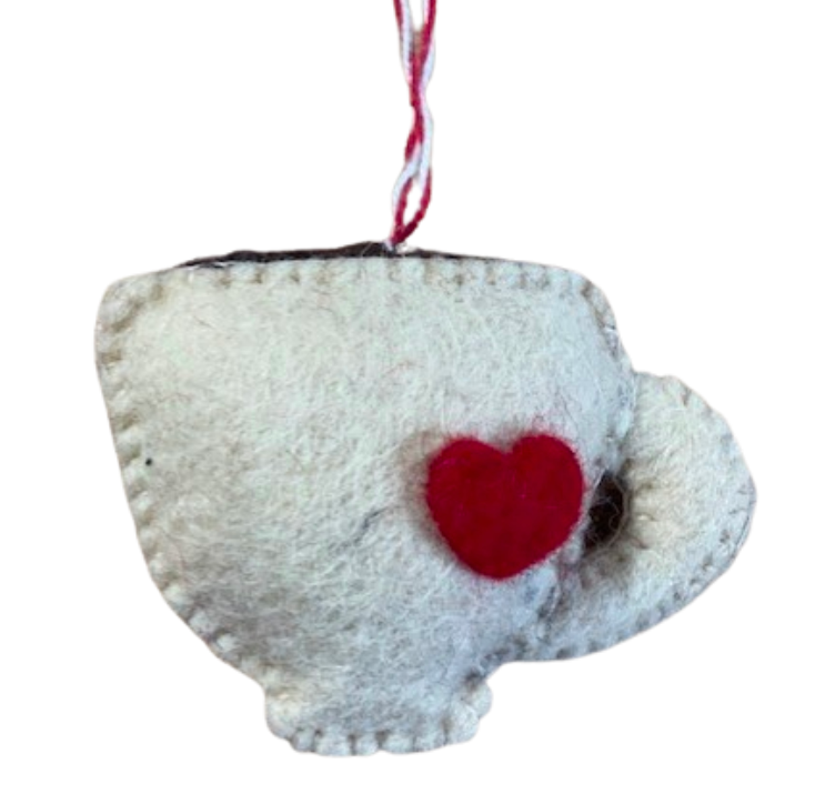 Latte Felt Wool Ornament