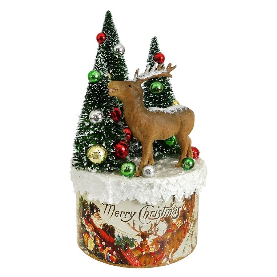 Traditional Deer Vignette on Box