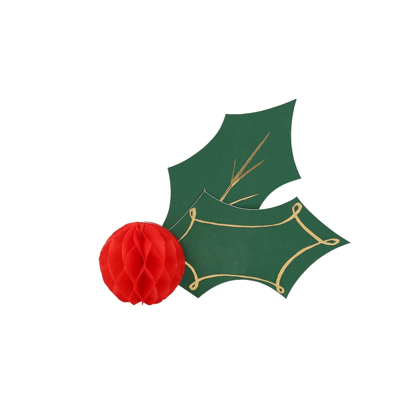 Holly Honeycomb Place Cards - Mistletoe Market
