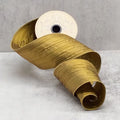Crushed Taffeta Ribbon- Aztec Gold