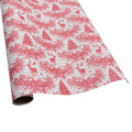 Christmas Toile Red Roll Wrap