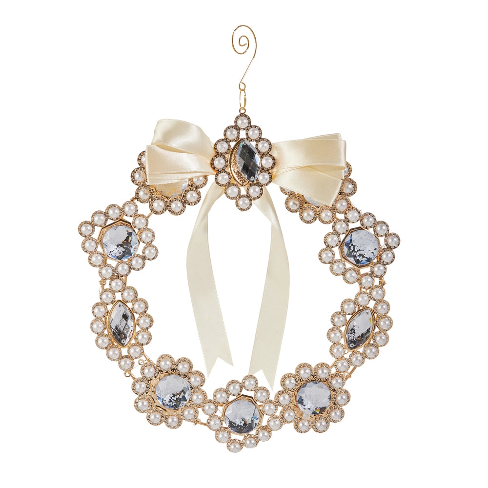 Pearl Brooch Wreath Ornament