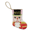 Nutcracker Embroidered Needlepoint Mini Stocking