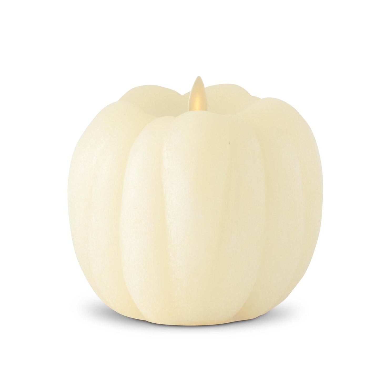 White Wax Pumpkin Flameless Candle