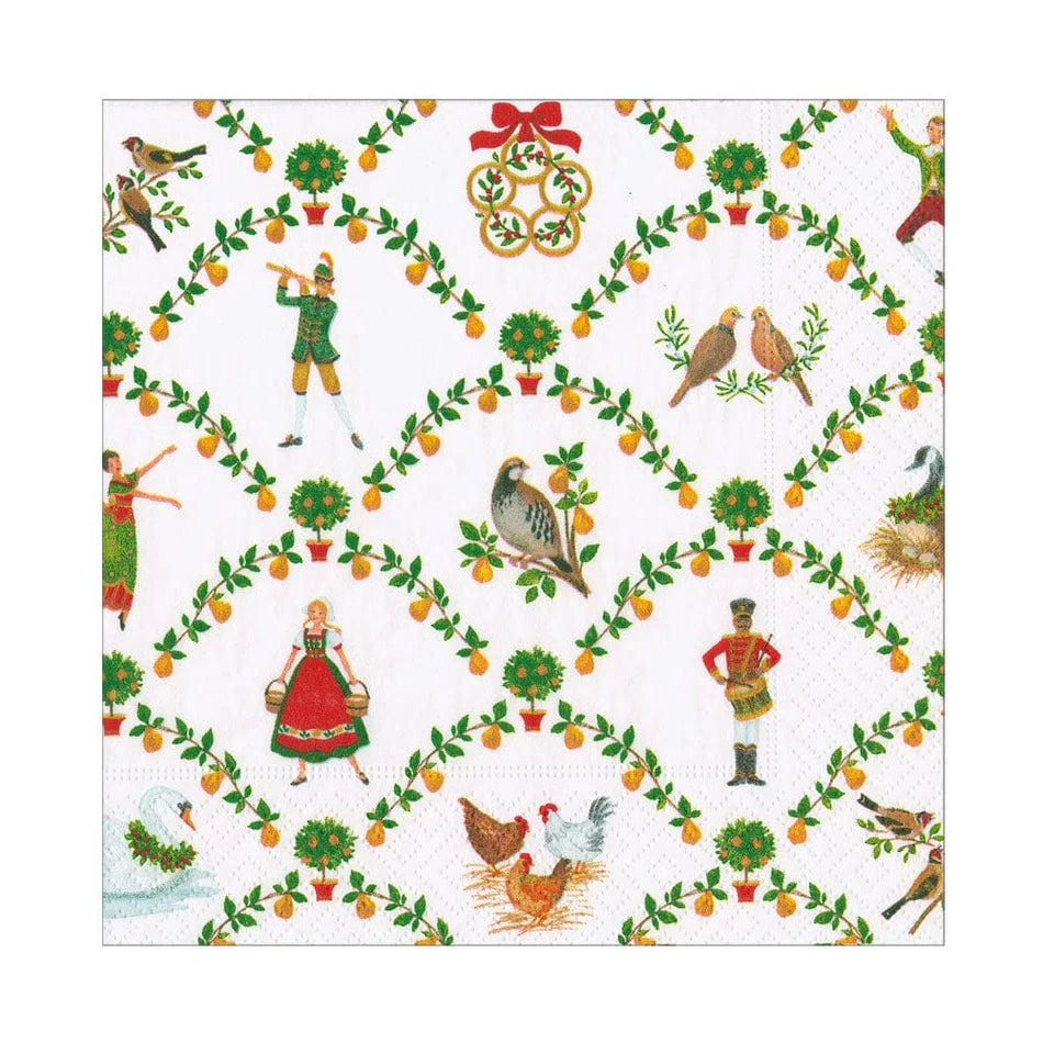 On The Twelfth Day Luncheon Napkins
