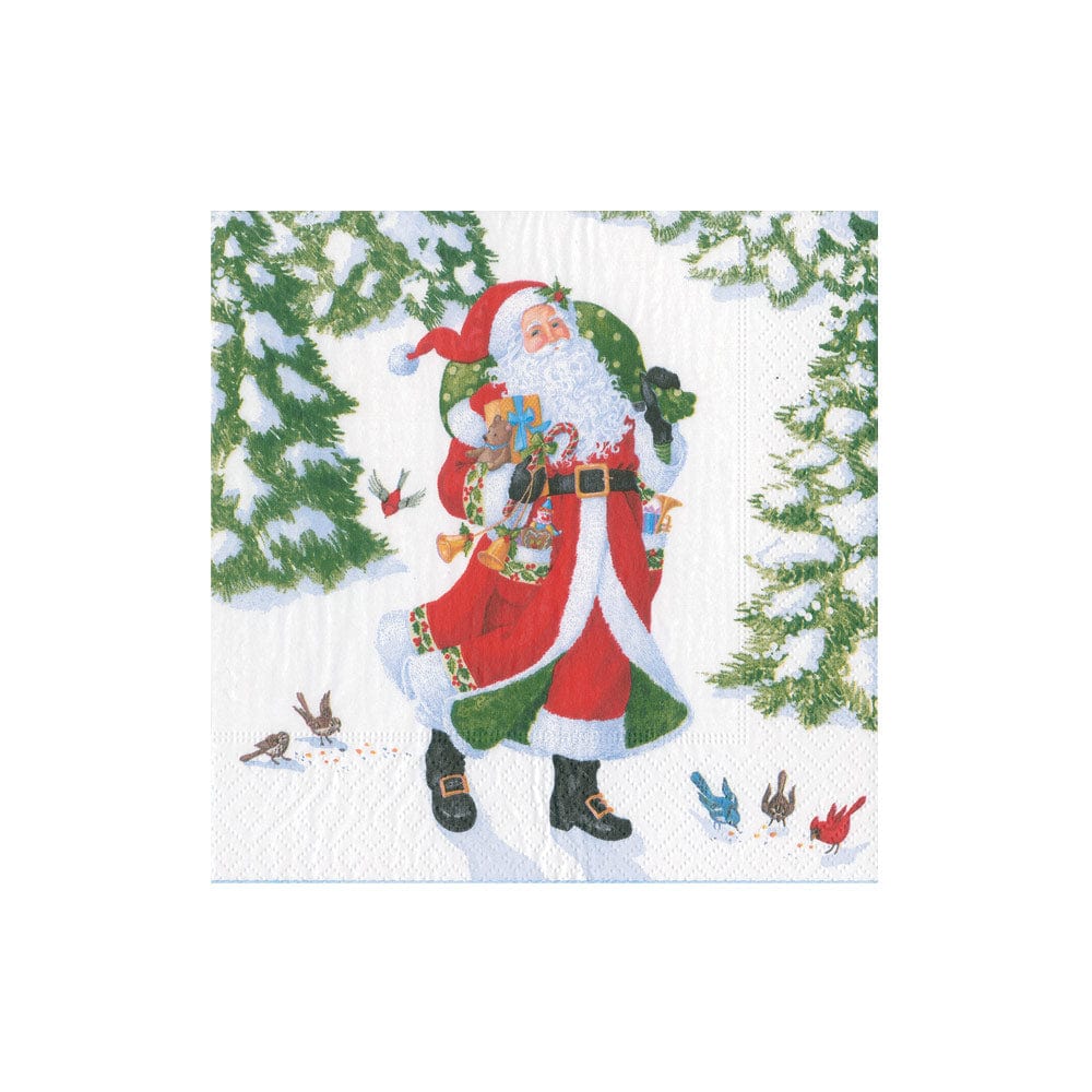Woodland Santa Recycled Cocktail Napkins