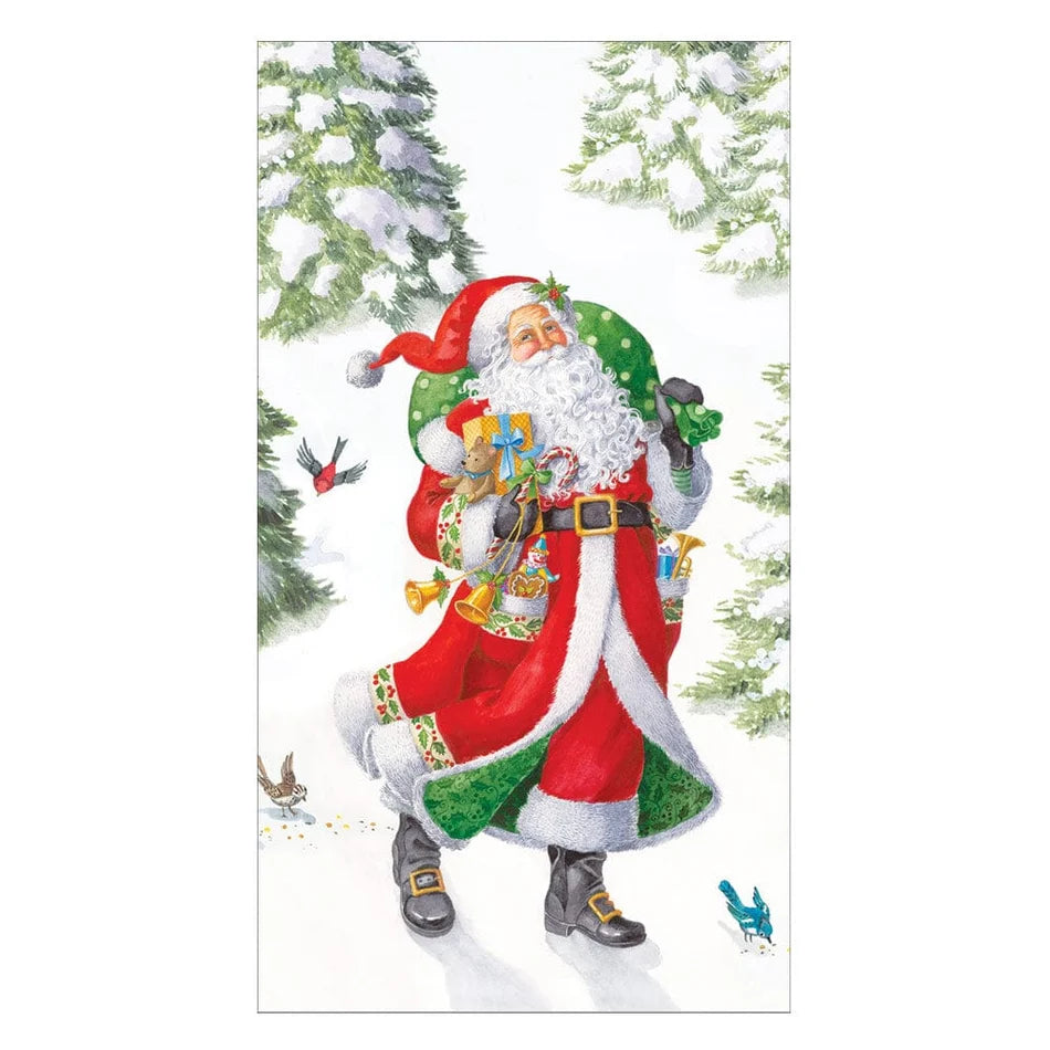 Woodland Santa Recycled Guest Towels