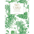 Christmas Tree Toile Sage/White Paper Linen Tablecover