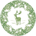 Stag Toile Sage/White Luxury Paper Dinner Plates