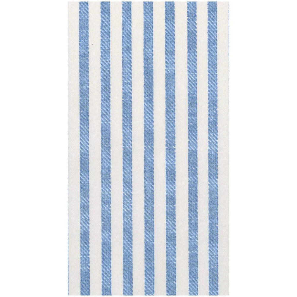 Melograno Stripe Blue-Paper Linen Paper Linen Guest Towels