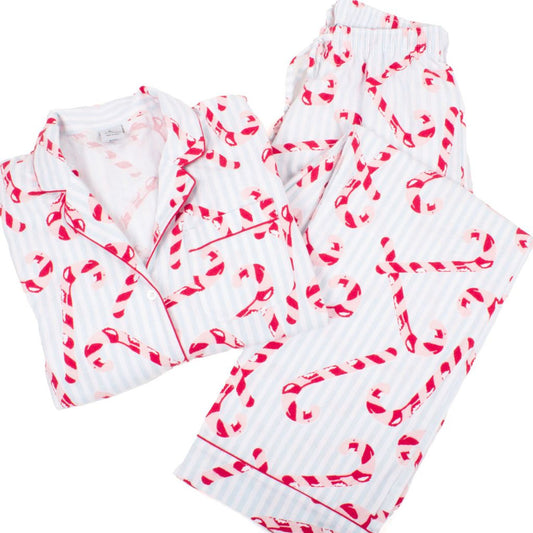 Candy Cane Flannel PJ Set