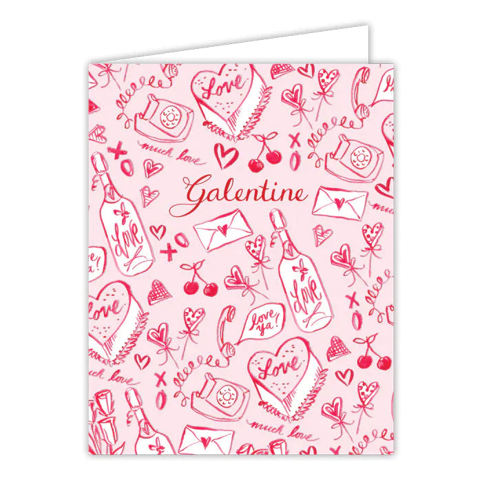 Valentine's Toile Greeting Card