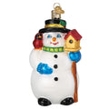 Snowman with Cardinal