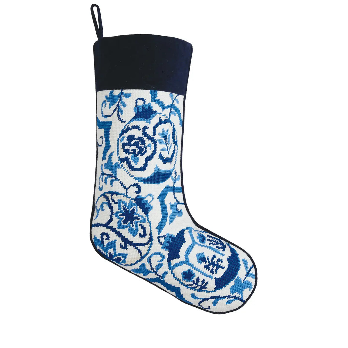 Chinoiserie Ornament Embroidered Stocking