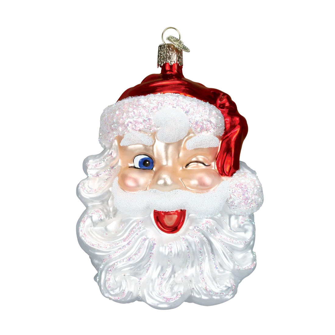 Winking Santa Ornament