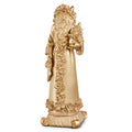 Gold Holiday Harvest Santa on Pedestal