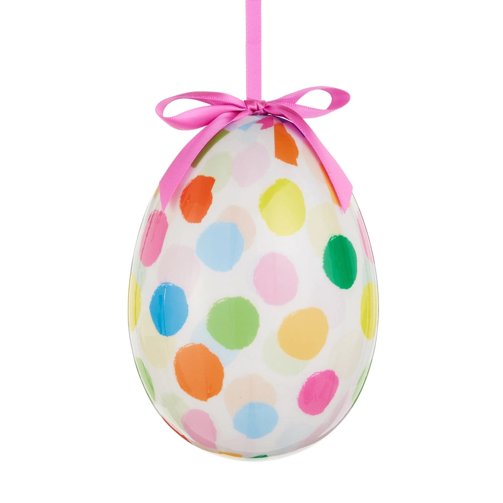 Polka Dot Confetti Egg Ornament