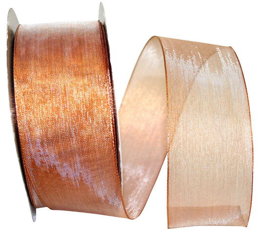 Mesh Metallic Classic Value Ribbon- Copper