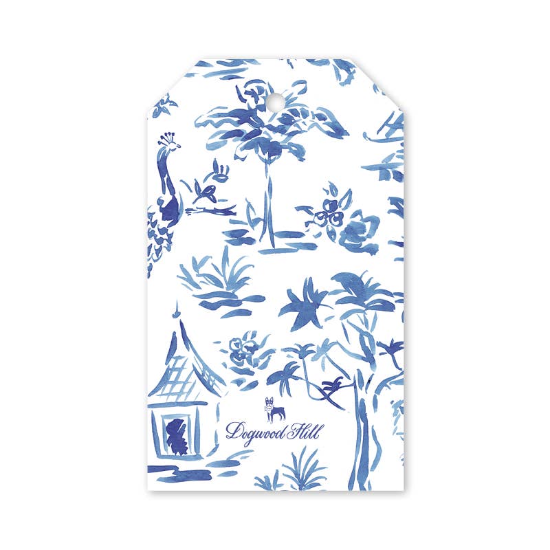 Blue Toile Gift Tags