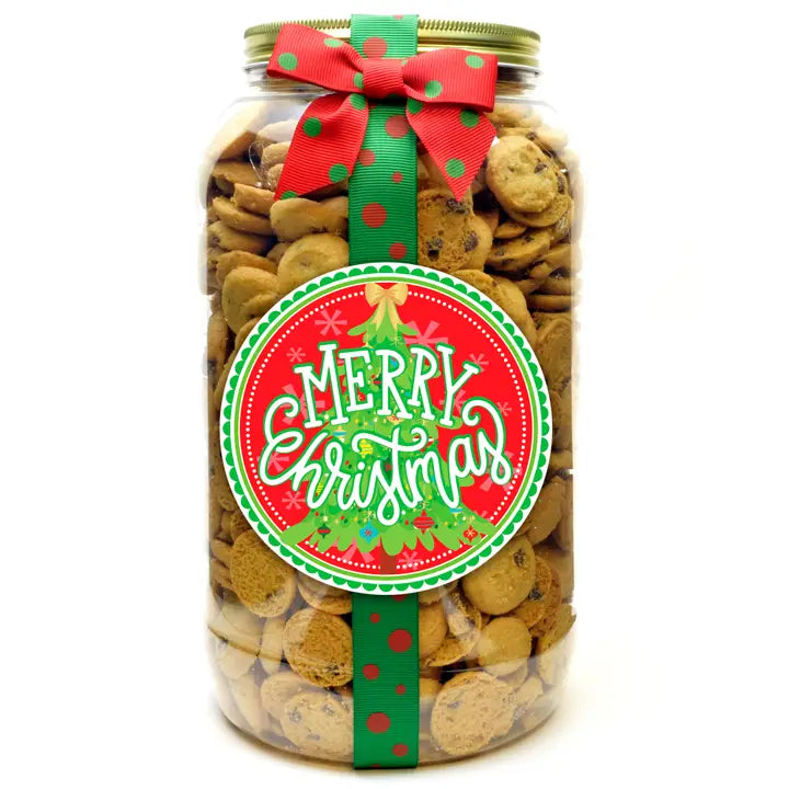 Christmas Holiday Cookie Gallon Jar - Chocolate Chip