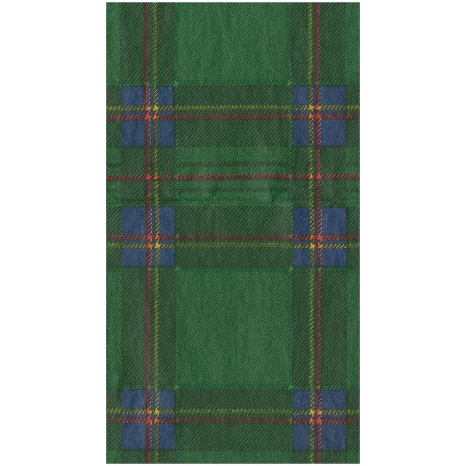 Royal Plaid Green Guest Towel