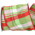 Lime Plaid Dupioni Ribbon
