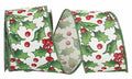 Holly Berry Simplicity Linen Ribbon