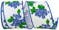Blueberries & Stems Twill Ribbon