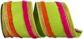 Dupioni  Orange Fuchsia Fringe Trimming Ribbon