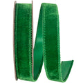 Luxe Plush Velvet Ribbon- Holiday Green