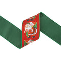 Dupioni Ribbon- Retro Santa w/ Sack w/ Green Backing