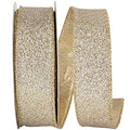 Glitter Metallic Shiny Back Ribbon-Gold/Silver