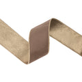 Wired Velvet Ribbon- Brown w/ Gold Metallic Back