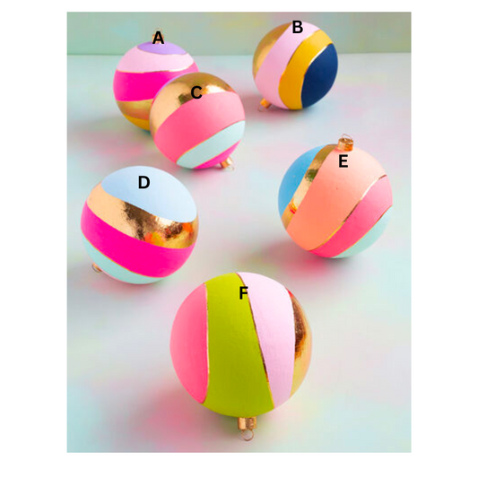 Color Couture Stripe Ball Display- Large