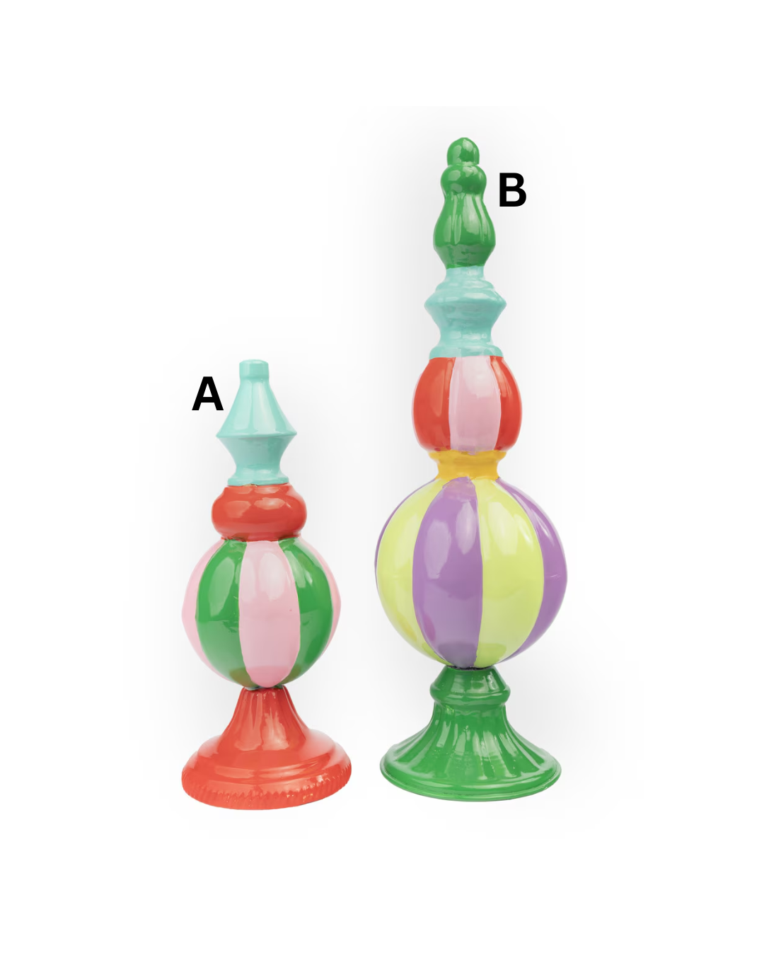 Merry & Bright Standing Ornament Finials
