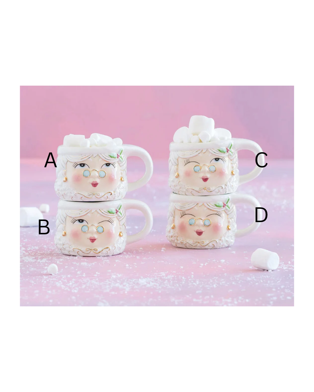 Mrs Papa Noel Mug, White