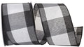 Black/White Jumbo Check Ribbon