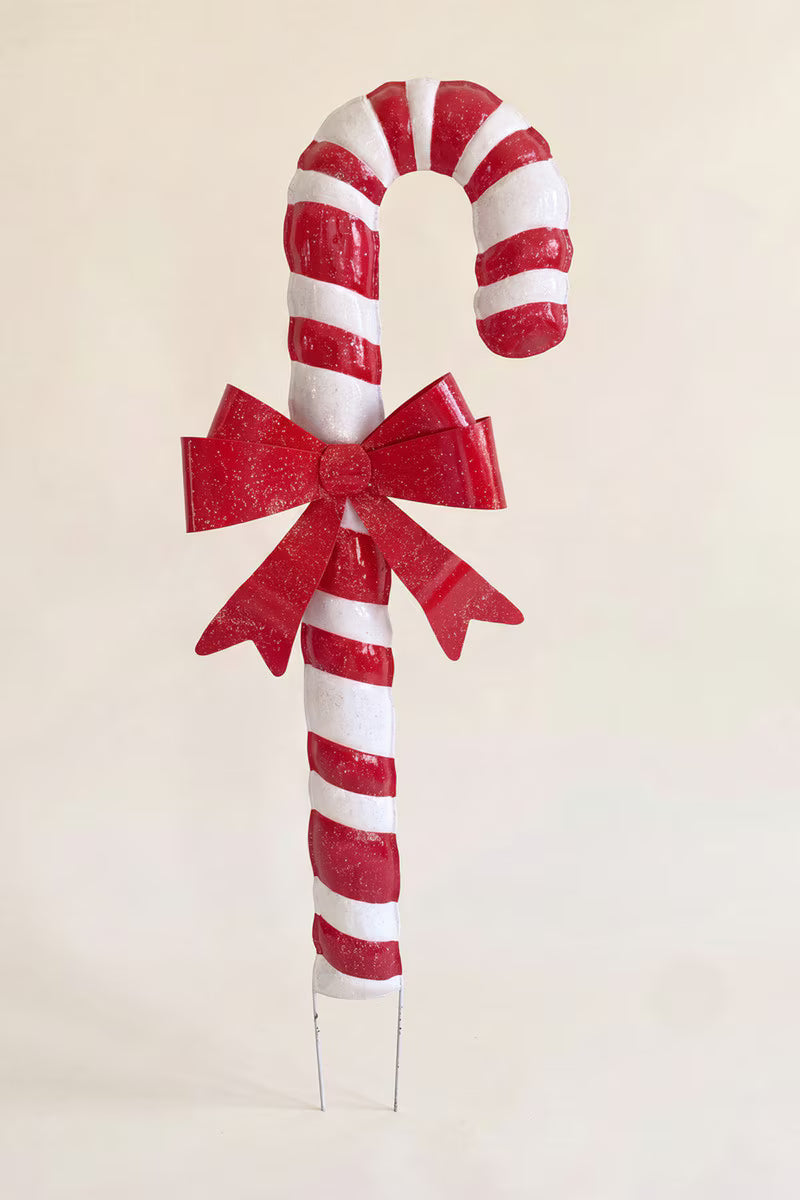 Metal Candycane Yard Stake