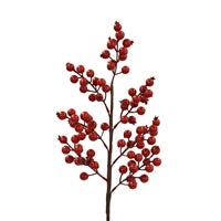 Shiny Currant Berry Stem 24"- Red