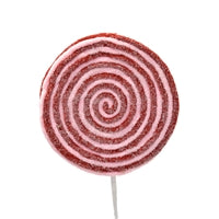 Frosted Lollipop Stem- Red/Pink